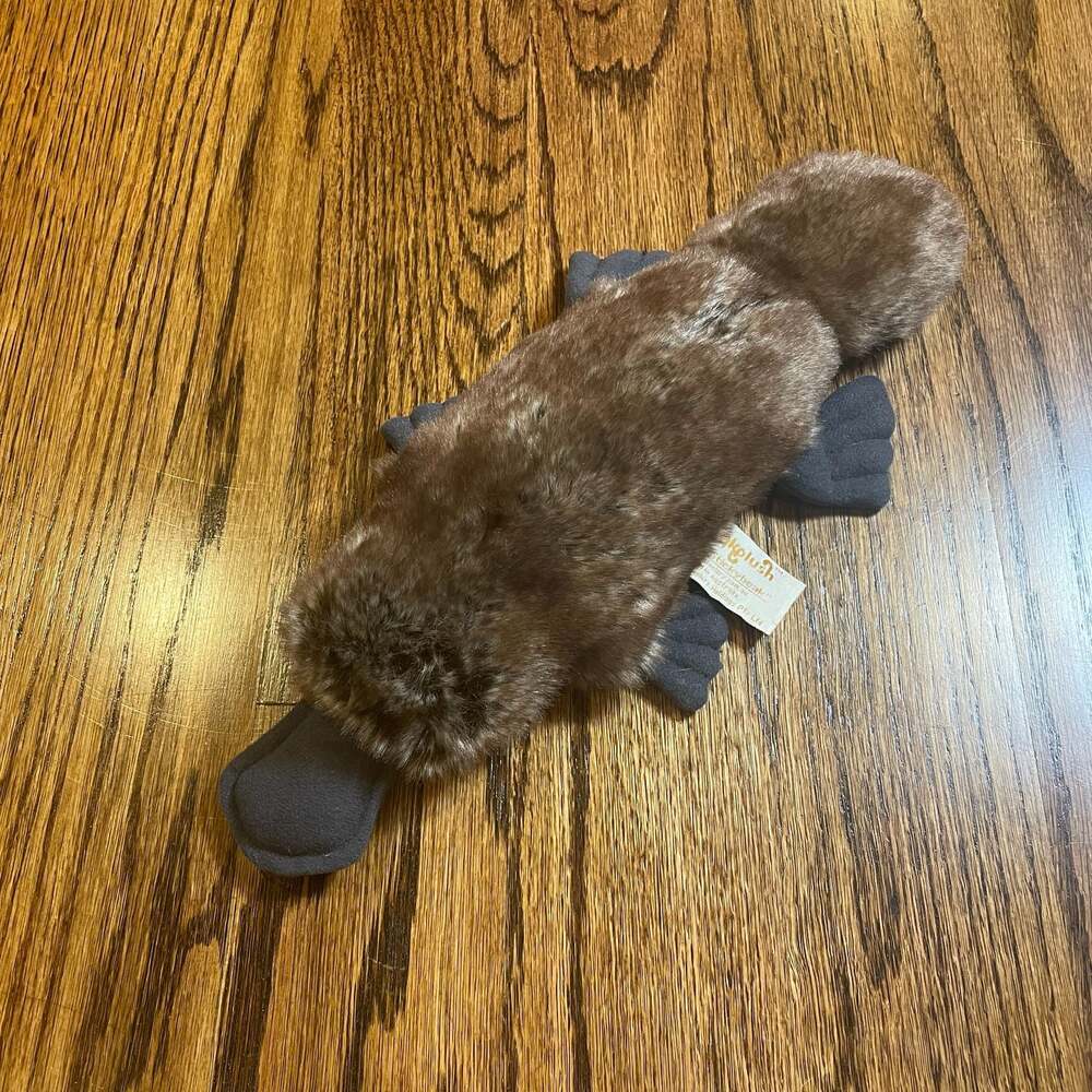 Minkplush Little Stickybeak Platypus 13" Brown Stuffed Animal Plush